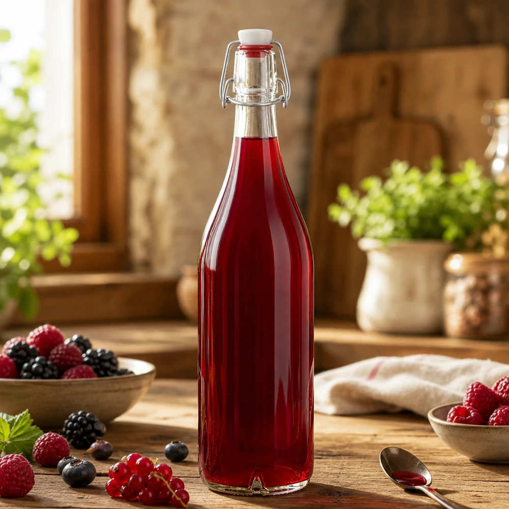 1000ml glazen fles + draaidop PVC UNiTWIST
