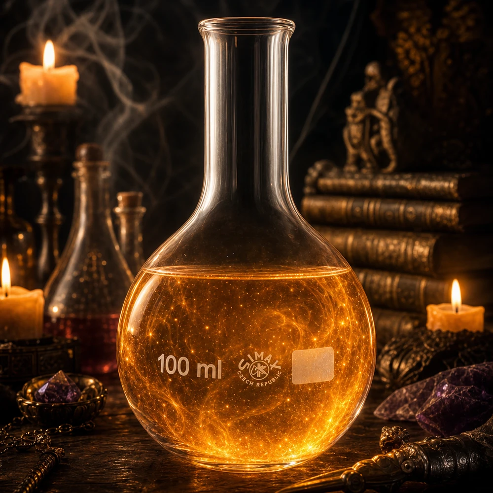 Precisiefles van 100 ml met schaalverdeling en smalle tuit voor exacte metingen