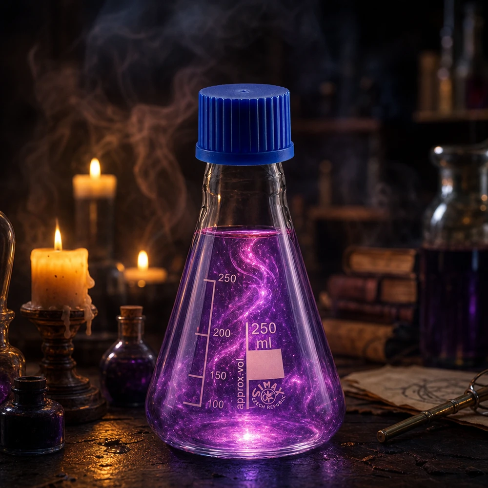 Conische laboratoriumkolf 250 ml met brede opening voor eenvoudig vullen en schoonmaken