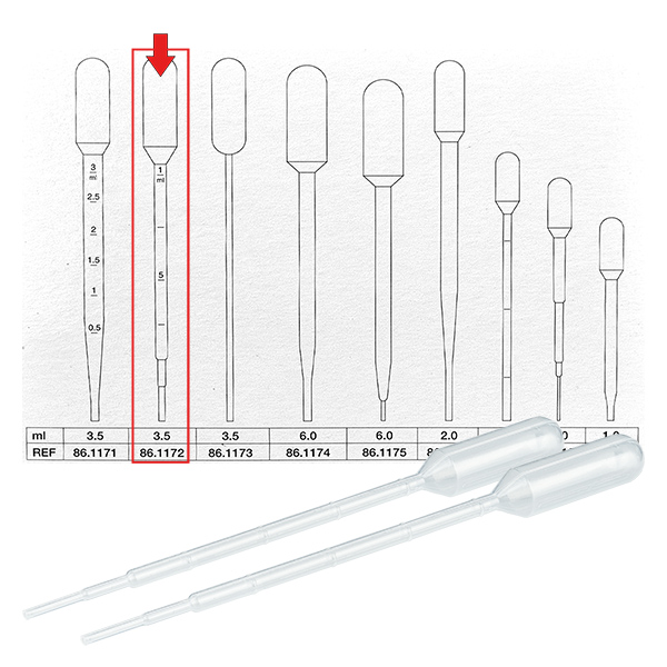 Pipet voor eenmalig gebruik 2,4 ml Pipet voor eenmalig gebruik 2,4 ml