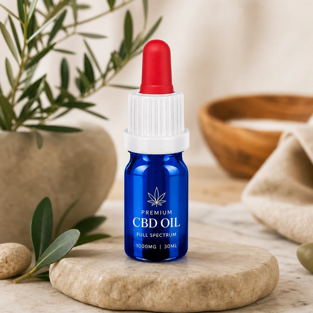 5ml pipetfles wit/rood OV BlueLine UT18/5 UV-beschermend blauw glazen flesje 5ml met lekvrije pipet voor lichtgevoelige stoffen