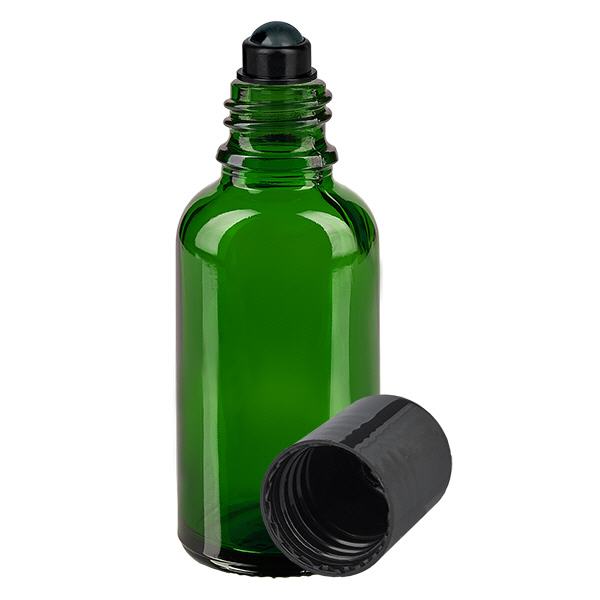 Glas deostick fles groen 30ml, lege deo roller (Roll On) Glas deostick fles groen 30ml, lege deo roller (Roll On)