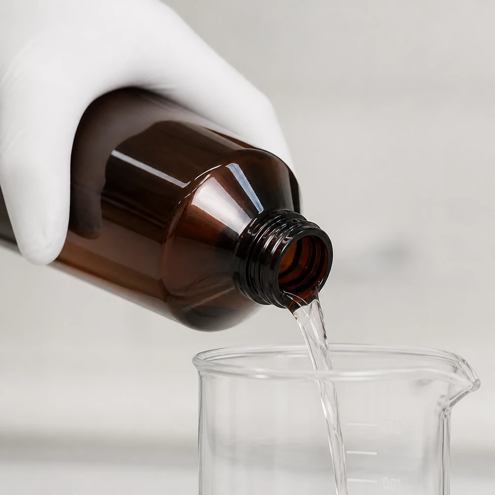 PET fles 500ml met ontgassingsdop rood Bruine PET-fles van 500 ml met speciale ontgassingsdop voor chemische laboratoriumvloeistoffen