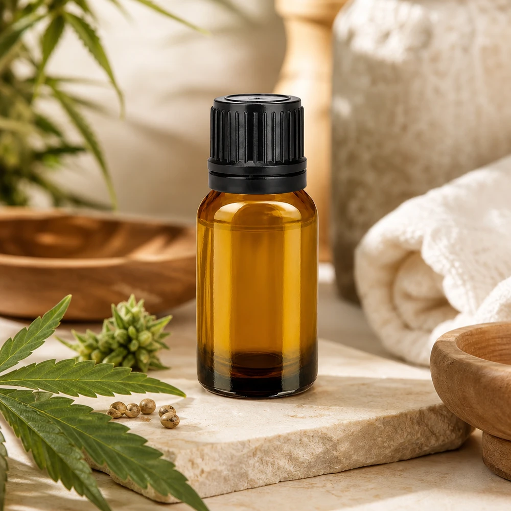 10ml amberkleurig glazen flesje met 11mm schroefdop ideaal voor essences en natuurlijke extracten