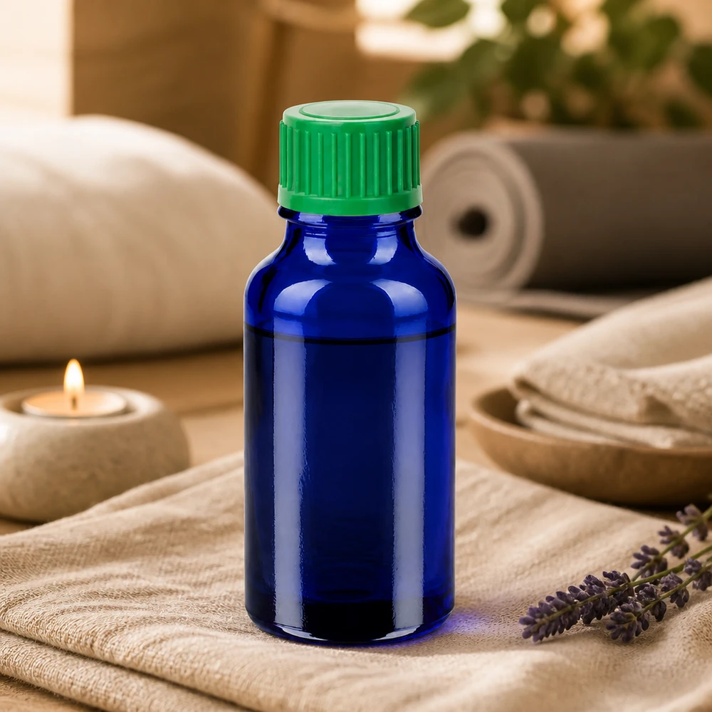 20ml Druppelflesje 0.8mm groen STD BlueLine UT18/20 20 ml glazen fles STD BlueLine met milieuvriendelijk ontwerp voor duurzame productverpakking