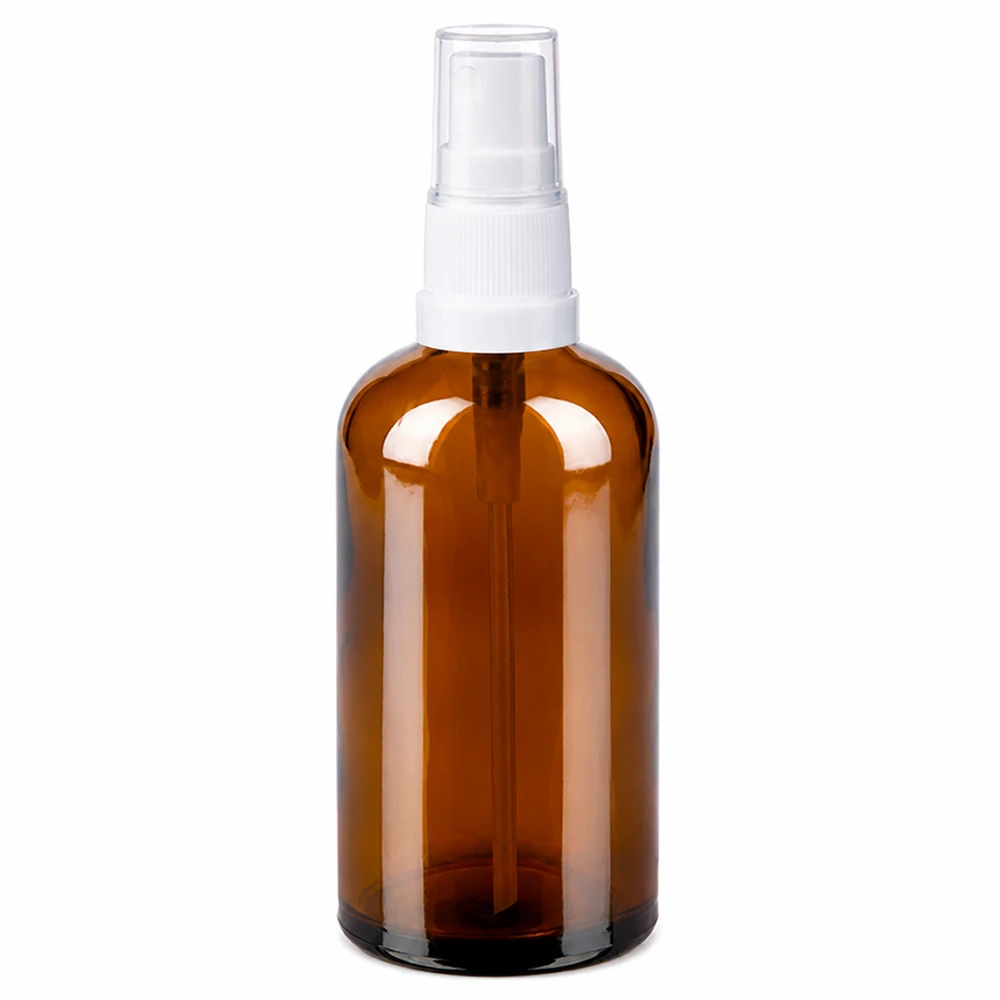 UV-beschermingsspray 100ml van hoogwaardig amberkleurig glas met praktische verstuiver