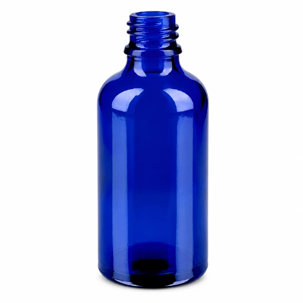 100ml transparant blauw glazen sprayflesje voor essentiële oliën en cosmetica