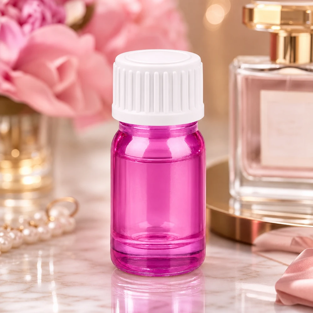 5ml druppelflesje transparant paars met 0,9mm opening perfect voor essentiële oliën en tincturen