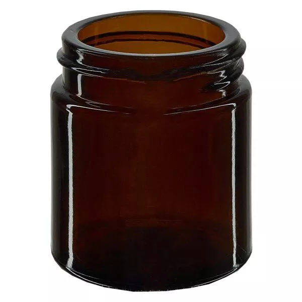 Glazen pot 30ml bruin glas 38mm/R3, zonder sluiting