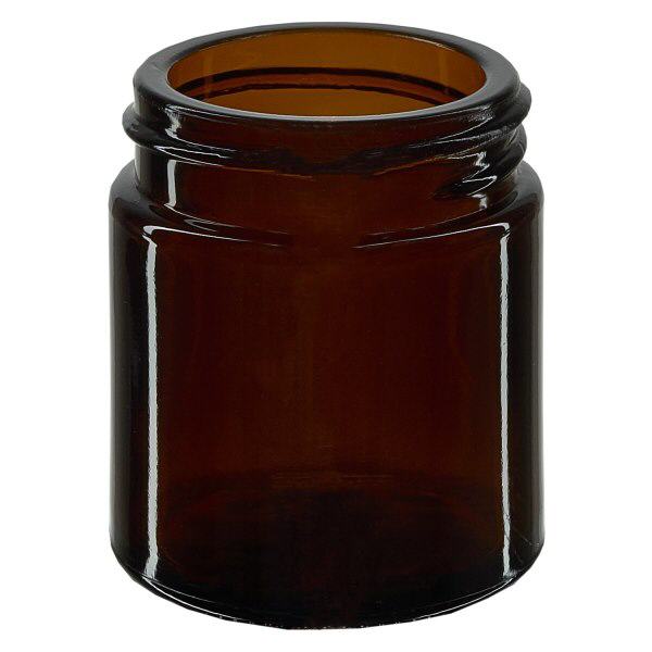 Glazen pot 30ml bruin glas 38mm/R3, zonder sluiting Glazen pot 30ml bruin glas 38mm/R3, zonder sluiting