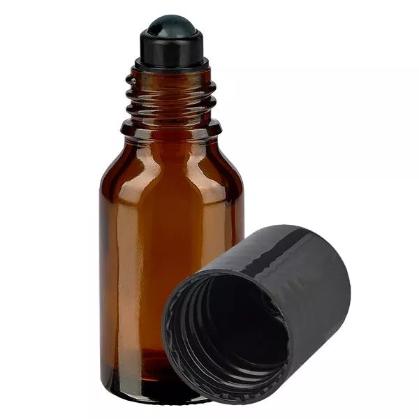 Glas deostick fles bruin 15ml, lege deo roller (Roll On)