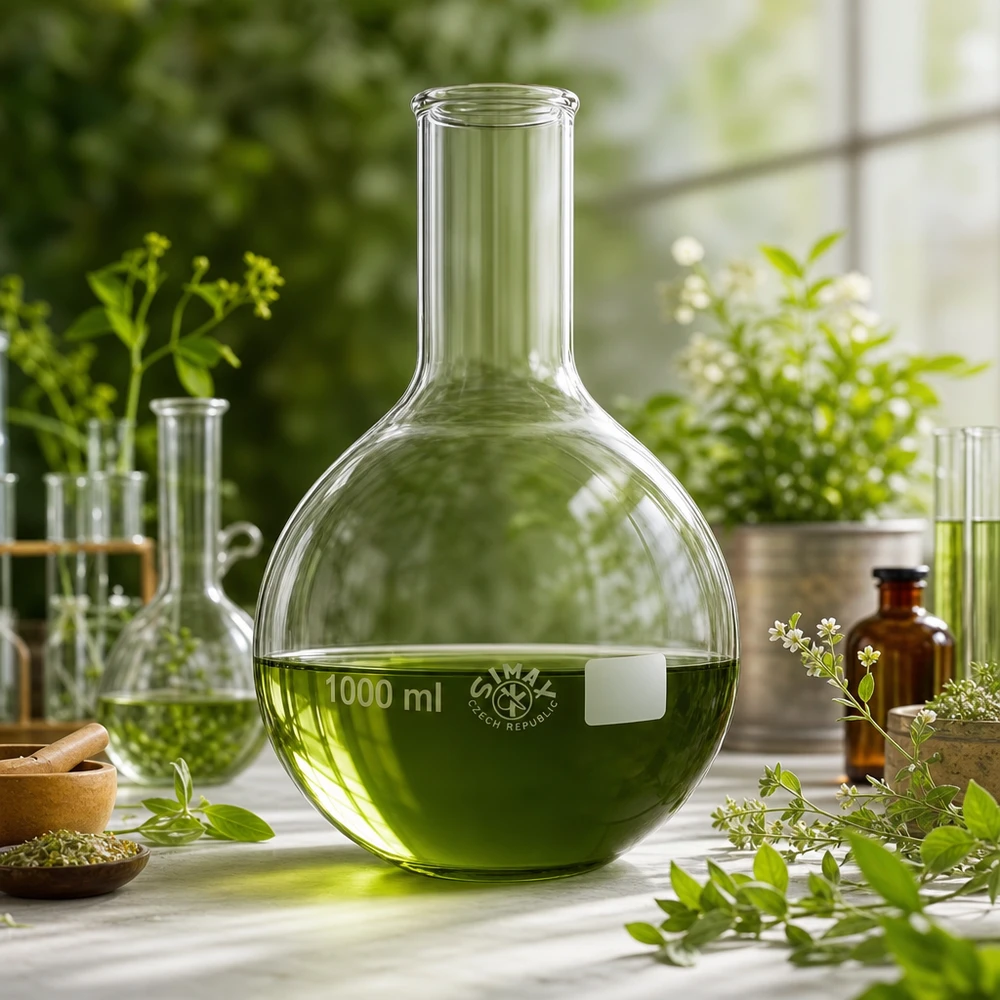 Borosilicaat maatkolf 1000ml met smalle hals voor milieuvriendelijke laboratoriumprocessen
