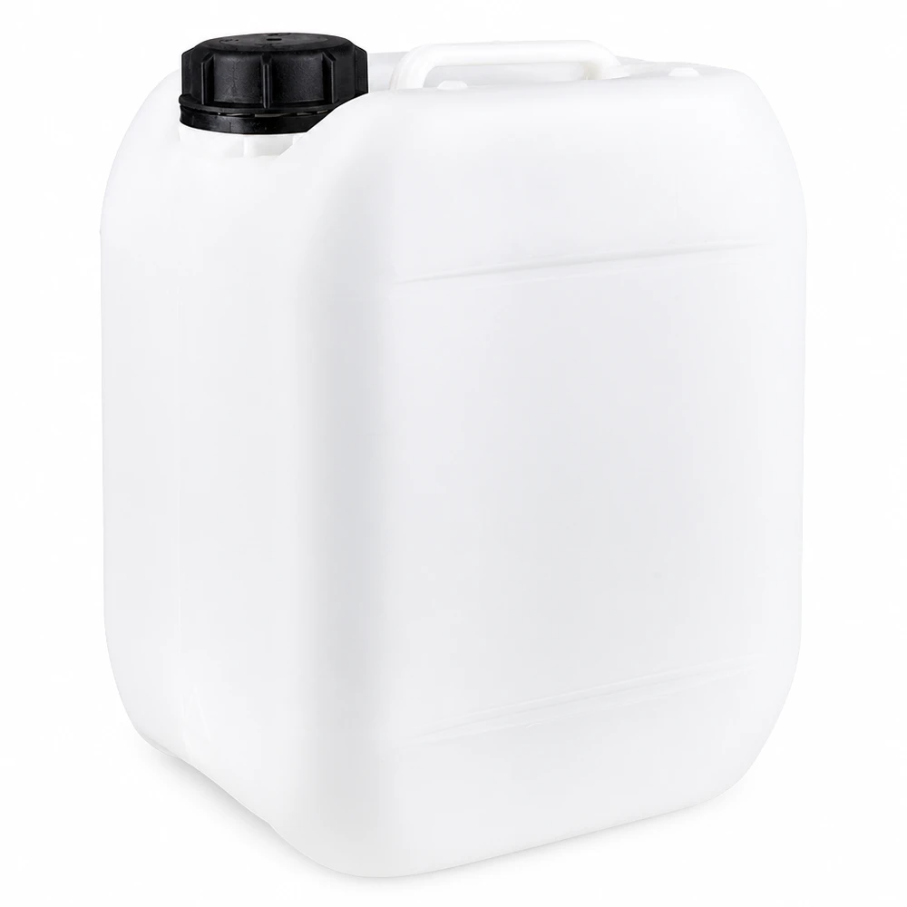 Stevige opslagkanister van 5 liter, wit, met schroefdop, ideaal voor vloeistoffen