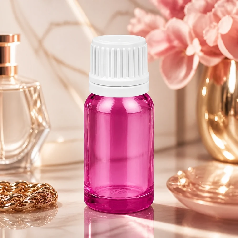 10ml druppelflesje 0.7mm wit Originality schroefdop PurpleLine UT18/10 10ml PurpleLine paarse druppelflacon voor aromatherapie-oliën en essences UT18/10