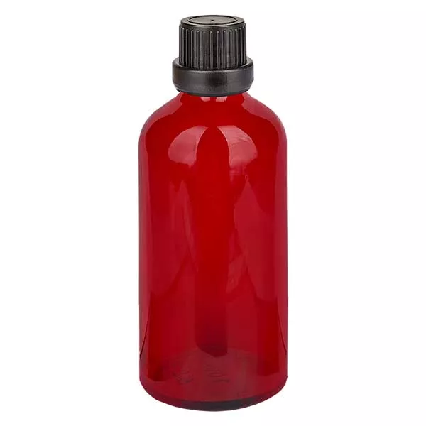100 ml druppelfles 2 mm met garantiesluiting (OV) RedL. UT18/30 UNiTWIST 100 ml druppelfles 2 mm met garantiesluiting (OV) RedL. UT18/30 UNiTWIST