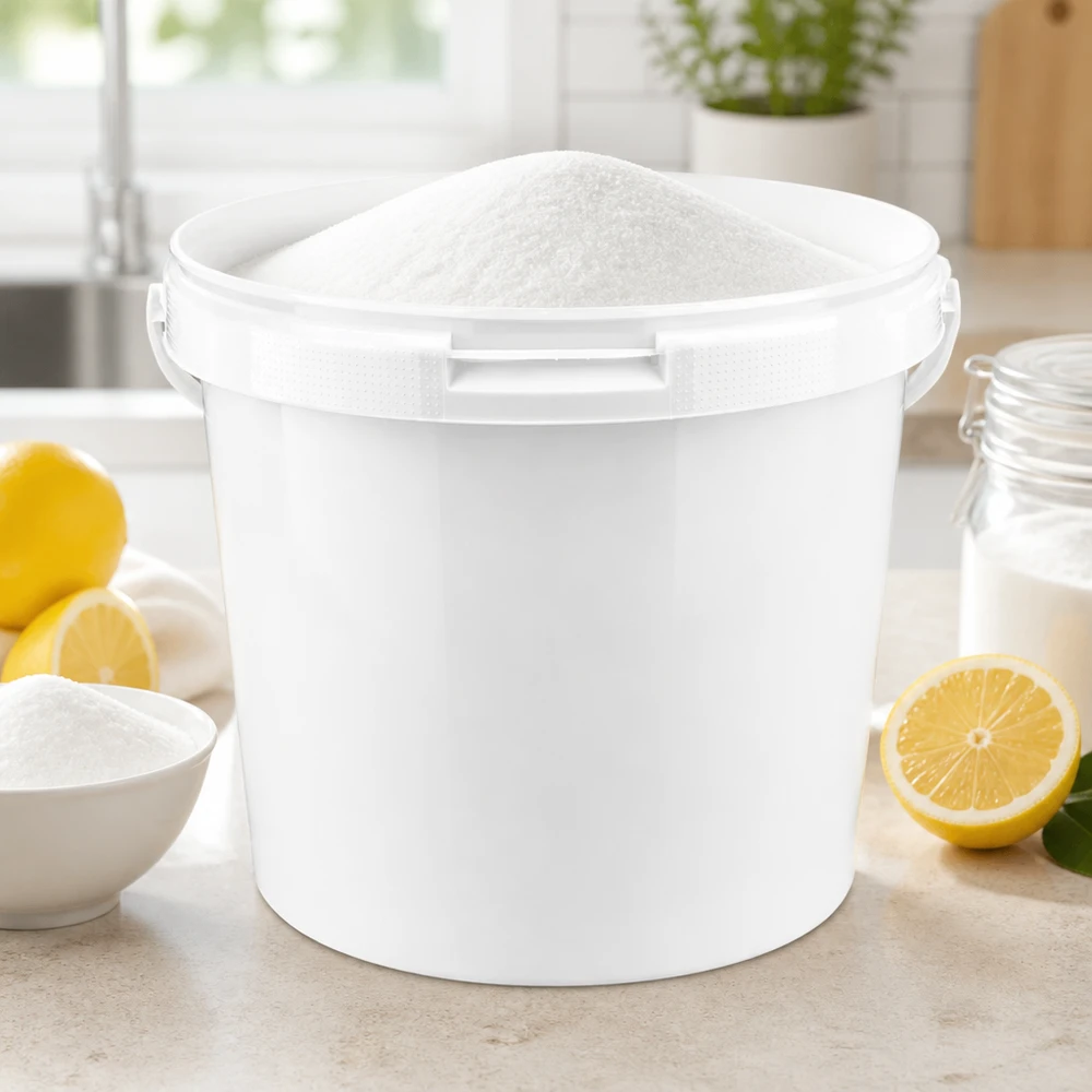 5,6 liter witte emmer zonder deksel Compacte witte multifunctionele emmer van PP met een inhoud van 5,6 liter, zonder deksel