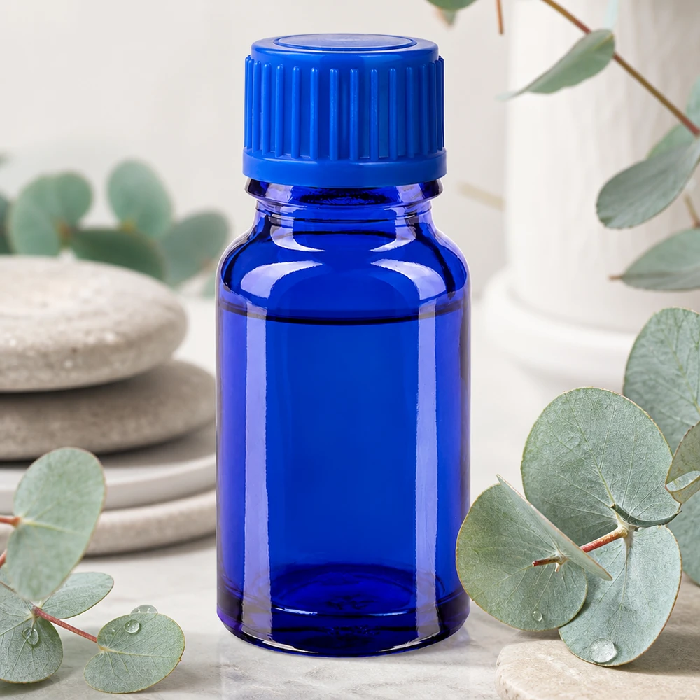 10ml fles 11mm SV blauw STD BlueLine UT18/10 Professioneel blauw glazen flesje van 10 ml met 11 mm opening voor eenvoudig vullen