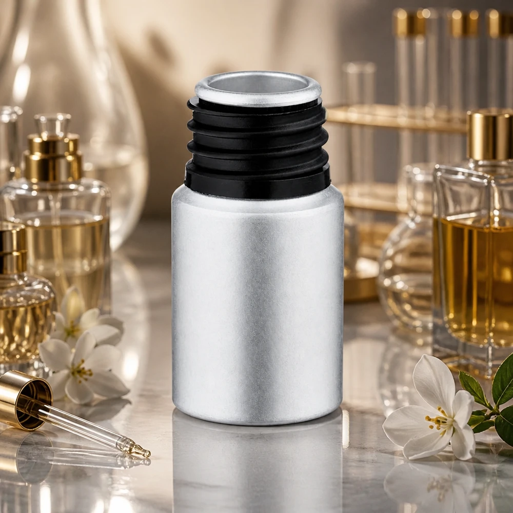 Ondoorzichtig aluminium flesje van 10 ml om gevoelige essentiële oliën te beschermen tegen UV-straling