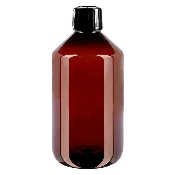 PET-fles 500ml met zwarte spuitdop OV PET-fles 500ml met zwarte spuitdop OV