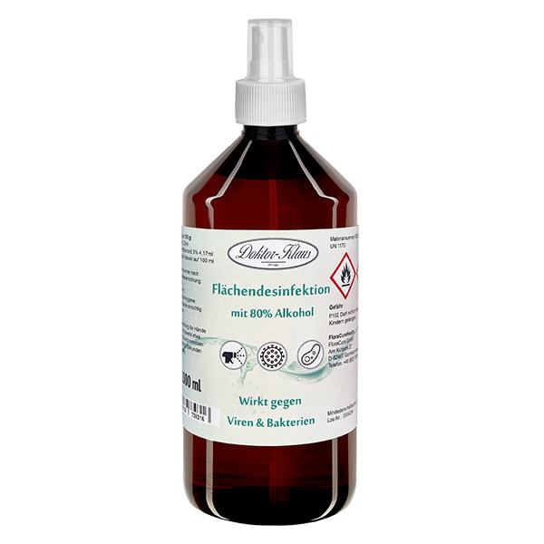 Ontsmettingsspray voor oppervlakken 1000ml Doktor-Klaus Ontsmettingsspray voor oppervlakken 1000ml Doktor-Klaus