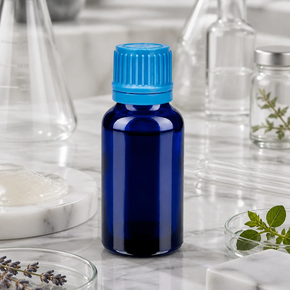 Professionele 20ml BlueLine fles voor laboratoriumtoepassingen met nauwkeurige 11mm schroefdraad