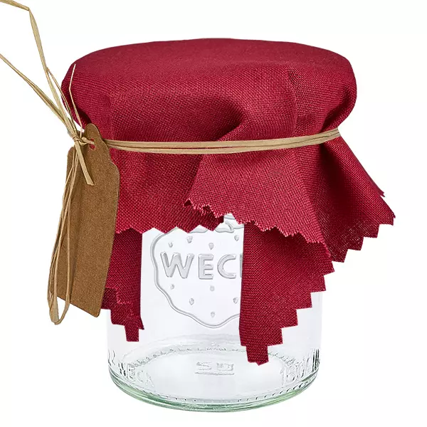 Stoffen sierkleedje, wijnrood, 15 cm, vierkant