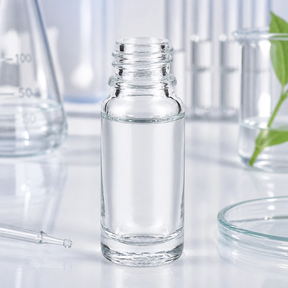 Transparant 10ml ApoGlas flesje met wijde opening voor gemakkelijk vullen en legen