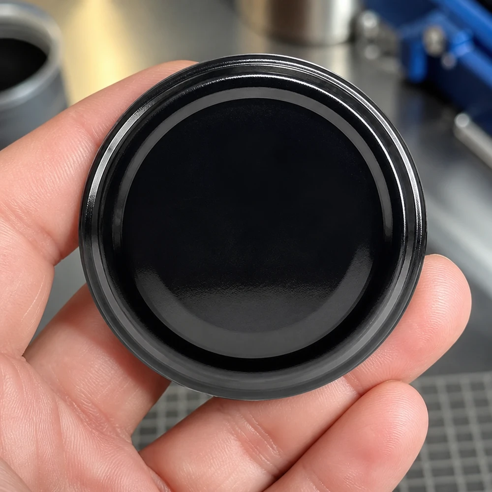 UNiTWIST TO48 zwart BioSeal achterkant deksel met afdichtingsring 48 mm Twist-Off veilige sluiting