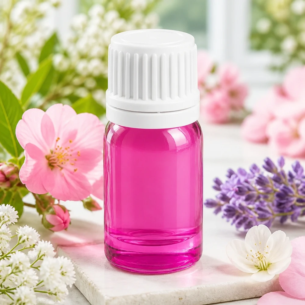 Premium 5ml PurpleLine flesje met witte dop voor het hygiënisch bewaren van cosmetica
