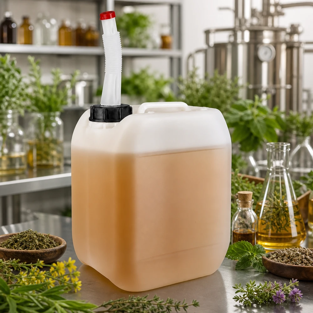 Jerrycan 5 liter met aftapkraan flex Rechthoekige HDPE-kanister met zwarte schroefdop en flexibele vulbuis, 5 liter