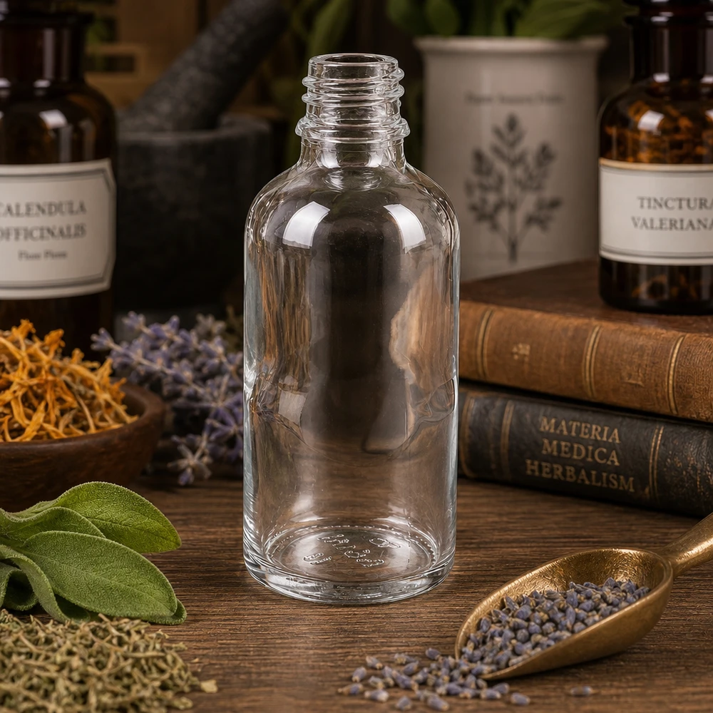 ApoGlas apothekersfles van 50 ml met brede opening voor eenvoudig vullen en schoonmaken