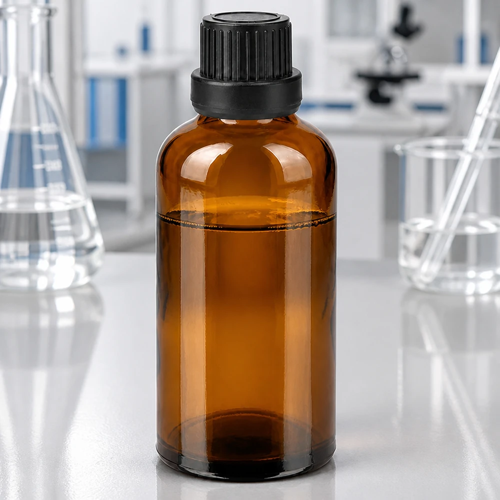 Handig glazen flesje van 50 ml in amberkleur met stevige schroefdop voor tinctuur
