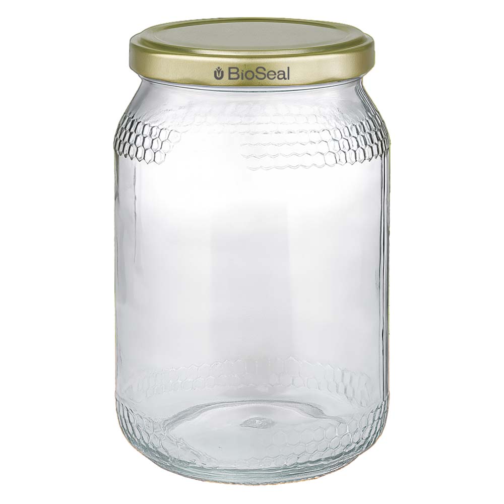 Honingpot 1260 g met gouden BioSeal UNiTWIST-deksel