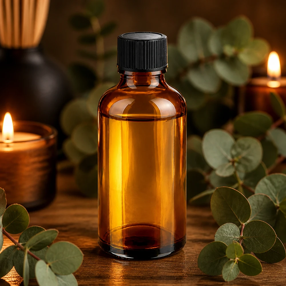 50ml druppelfles 1mm zwart STD BrownLine UT18/50 Compact flesje van 50 ml van UV-beschermend glas, ideaal voor op reis en onderweg