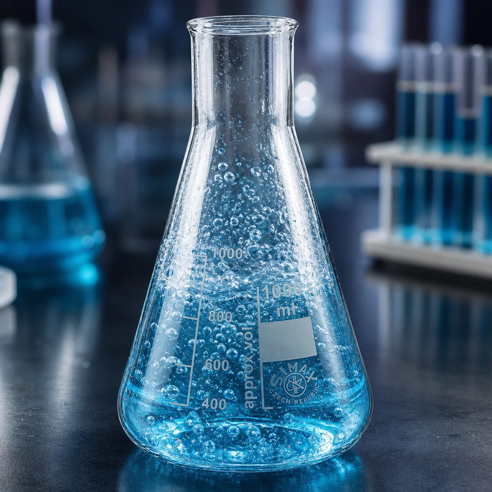 Erlenmeyer 200ml wijde hals borosilicaat met afgeronde rand Erlenmeyer 200 ml brede hals met schaalverdeling tot 1000 ml voor veelzijdig laboratoriumwerk