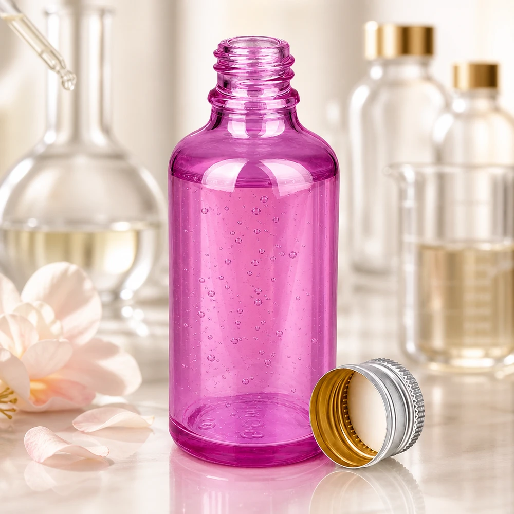 Elegant 50 ml flesje met zilveren spiegeldeksel voor hoogwaardige cosmetische producten