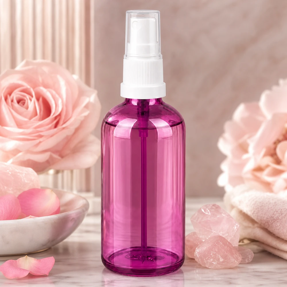 Compacte sprayflacon 100ml, ideaal voor op reis en onderweg, met lekvrije dop