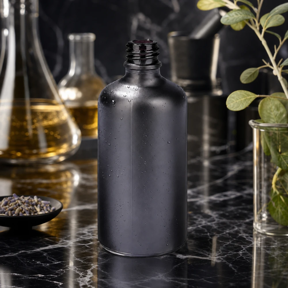 100ml apothekersfles BlackLine UT18/100 UNiTWIST met wijde opening voor eenvoudig vullen