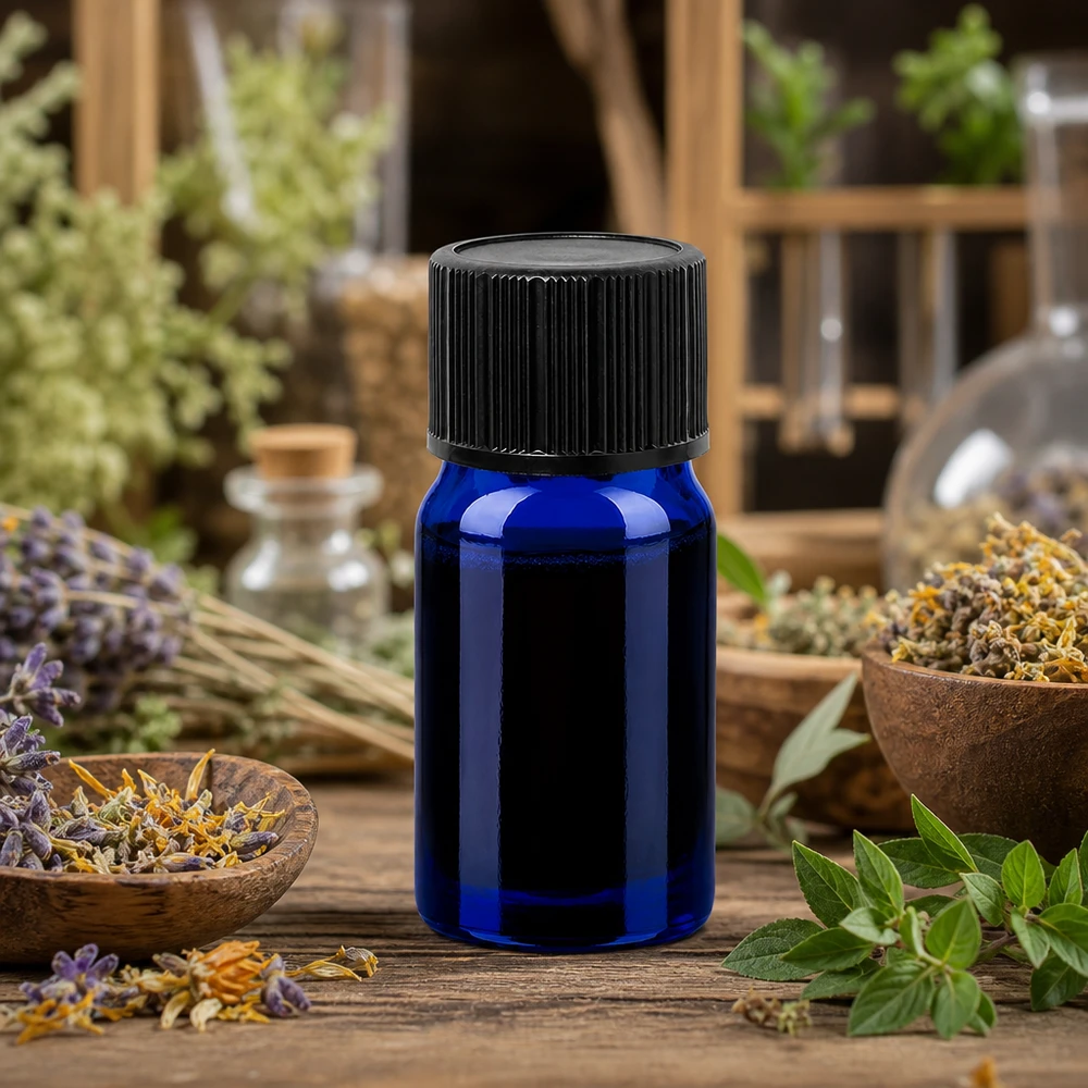 5ml druppelflesje voor kruidenextracten en homeopathie met lekvrije sluiting