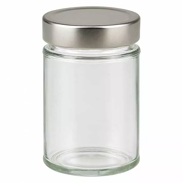 202ml rond glas met BasicSeal deksel zilver deep UNiTWIST 202ml rond glas met BasicSeal deksel zilver deep UNiTWIST