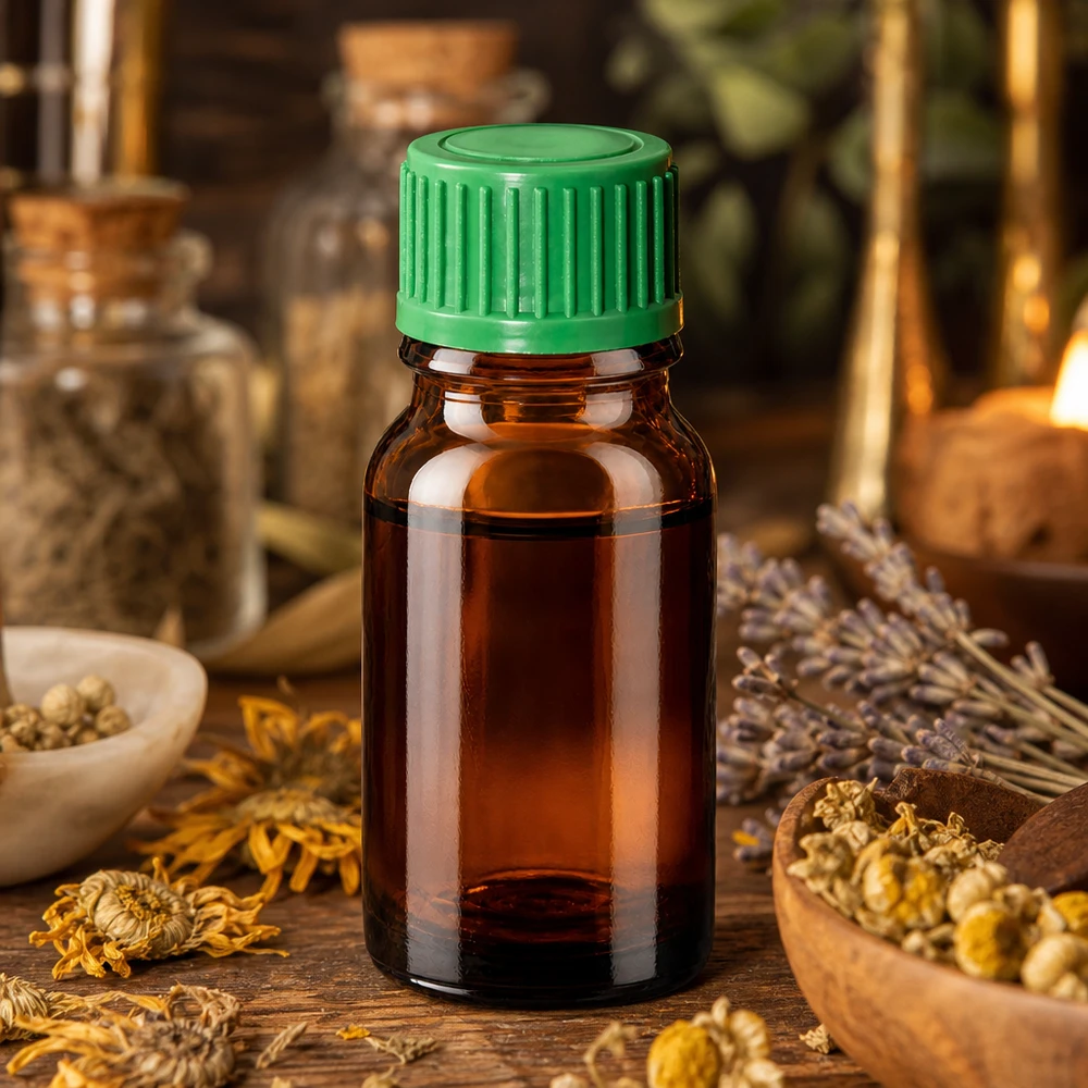 10ml Druppelflesje 0.8mm groen STD BrownLine UT18/10 Bruin 10ml druppelflesje groene dop 0.8mm opening perfect voor homeopathie en natuurgeneeskunde
