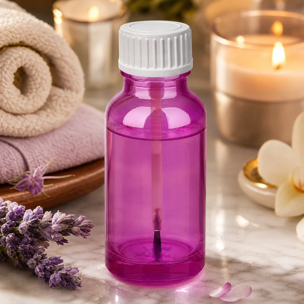 20ml penseelflacon wit standaard PurpleLine UT18/20 Veelzijdig borstelflesje 20ml geschikt voor nagellak nagelverzorging en vloeibare schoonheidsproducten