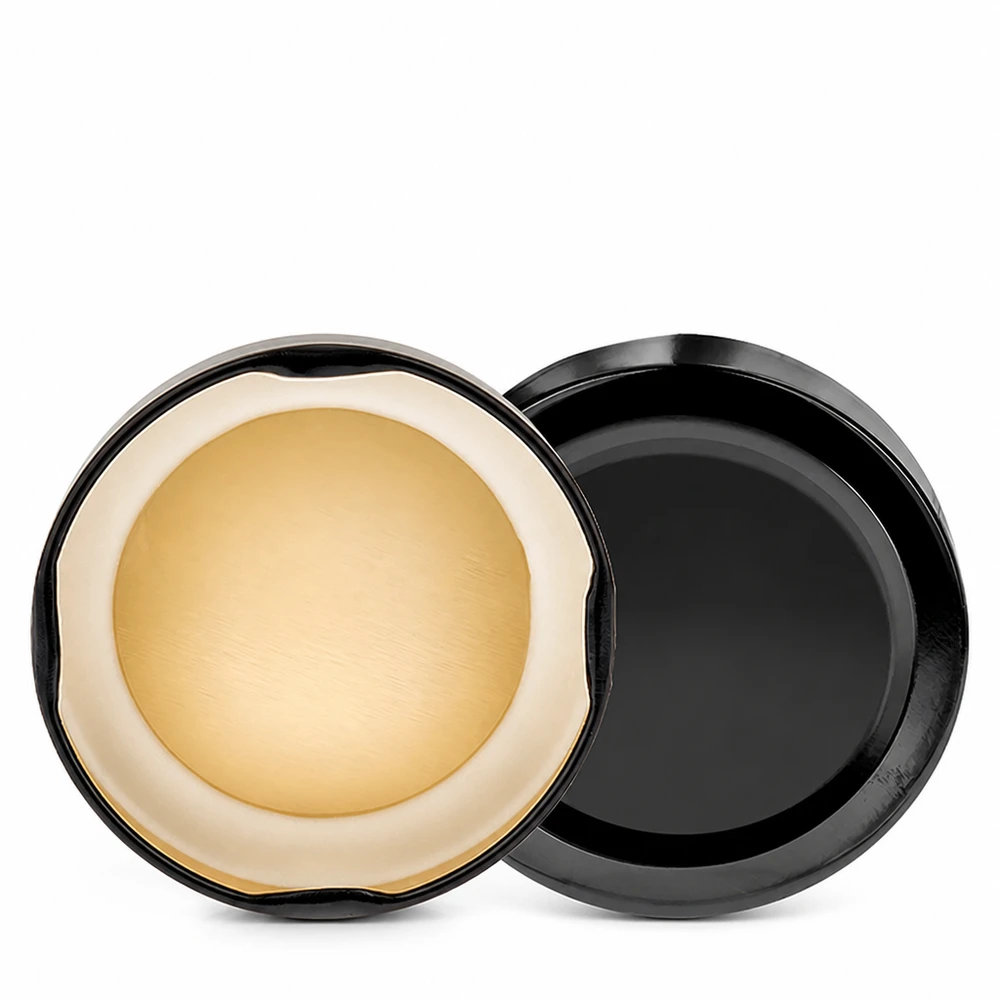 58 mm BasicSeal-deksel, zwart, TO58deep, UNiTWIST, verwijderd deksel, bovenaanzicht, materiaaldikte