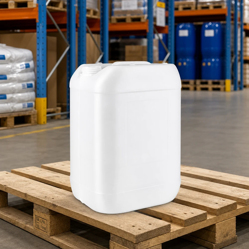 Lege jerrycan van 25 liter zonder dop, geschikt voor schoonmaakmiddelen, oliën en chemicaliën