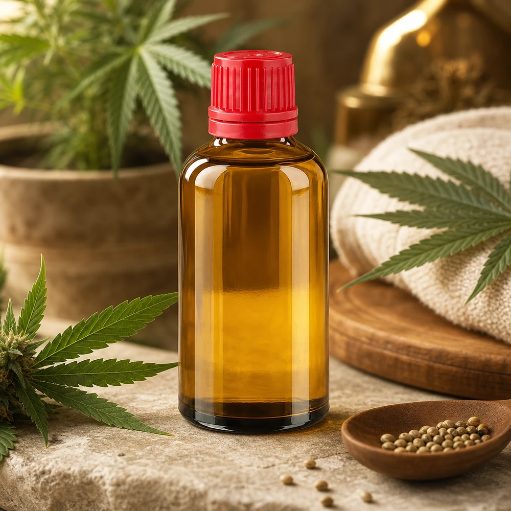 50ml fles 11mm SV rood OV BrownLine UT18/50 50 ml amberkleurige glazen voorraadfles met rode dop, ideaal voor kruidenextracten en essences
