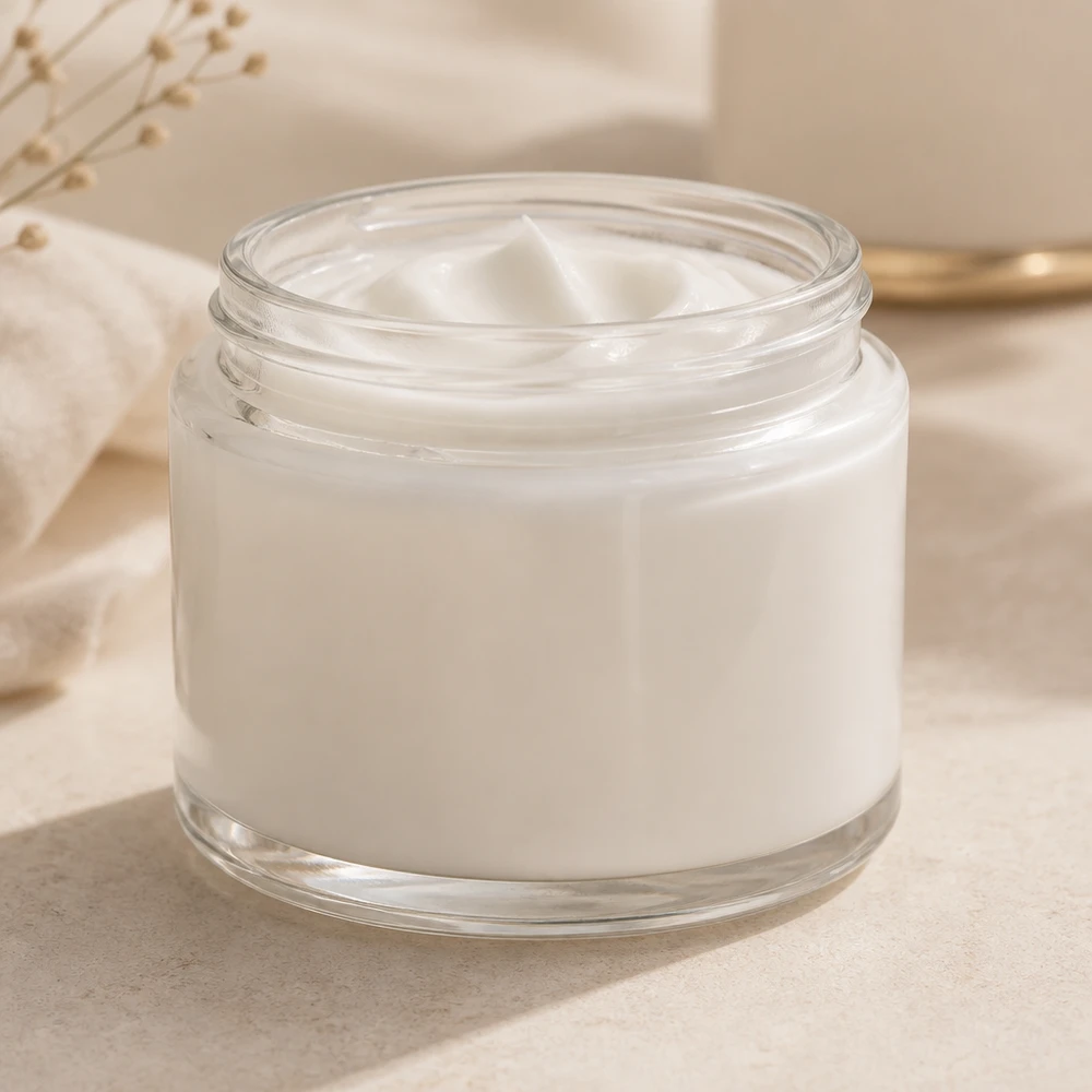 Doorzichtige glazen pot 250ml Close-up zonder deksel voor cosmetica en zalven Close-up