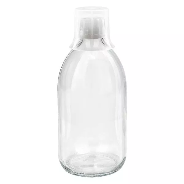 500ml Euro-medicijnfles helder met doseerbeker