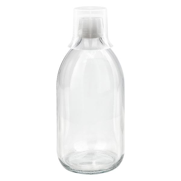 500ml Euro-medicijnfles helder met doseerbeker 500ml Euro-medicijnfles helder met doseerbeker
