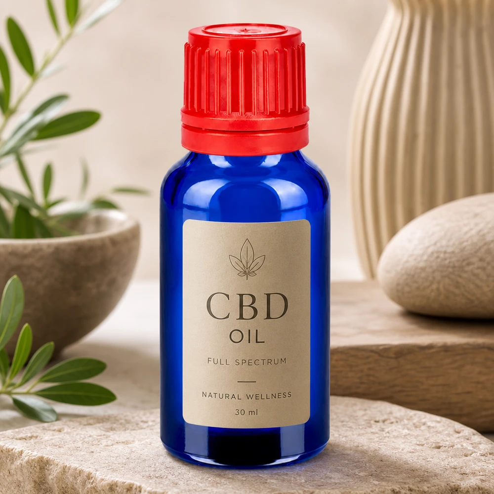 Compact glazen flesje van 20 ml met veilige schroefdop voor het nauwkeurig doseren van vloeistoffen