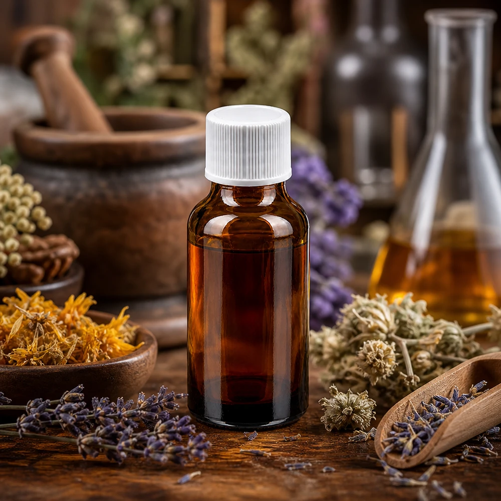 20ml farmaceutische fles met UT18/20 schroefdraad en witte dop voor nauwkeurig portioneren